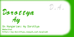 dorottya ay business card